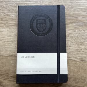 Moleskine Custom University of Chicago Notebook Sz 5" x 8.25" Black Hard Cover